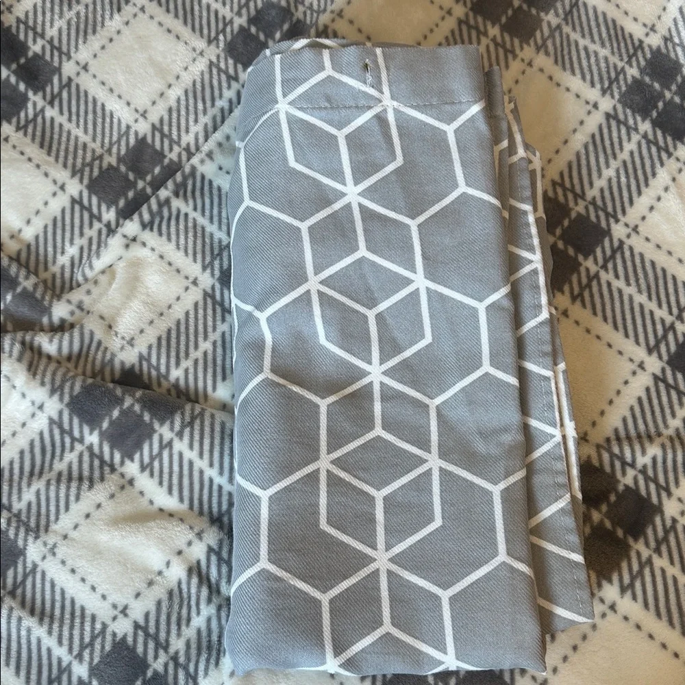 Gray Geometric Patterned Shower Curtain